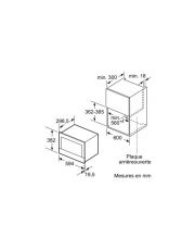 MICRO-ONDES ENCASTRABLE 21L INOX