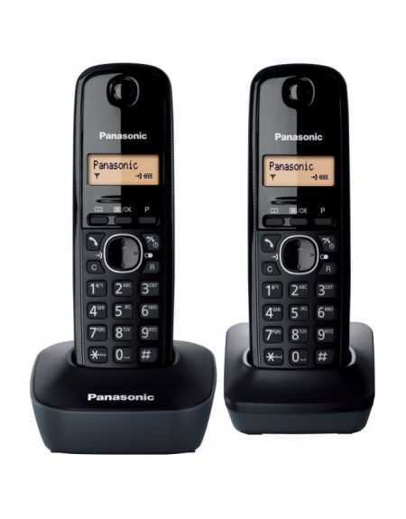 Téléphone sans fil PANASONIC KX-TG1612FRH Duo Noir