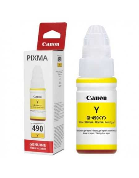 ENCRE CANON GI-490 Y ( recharge encre Yellow pour G2400-G3400)