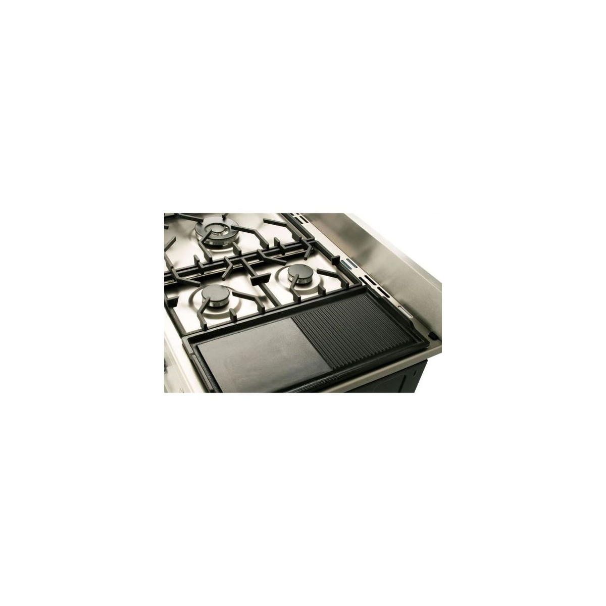 PIANO DE CUISSON 5 FEUX GAZ 2 FOURS+1GRILL INOX