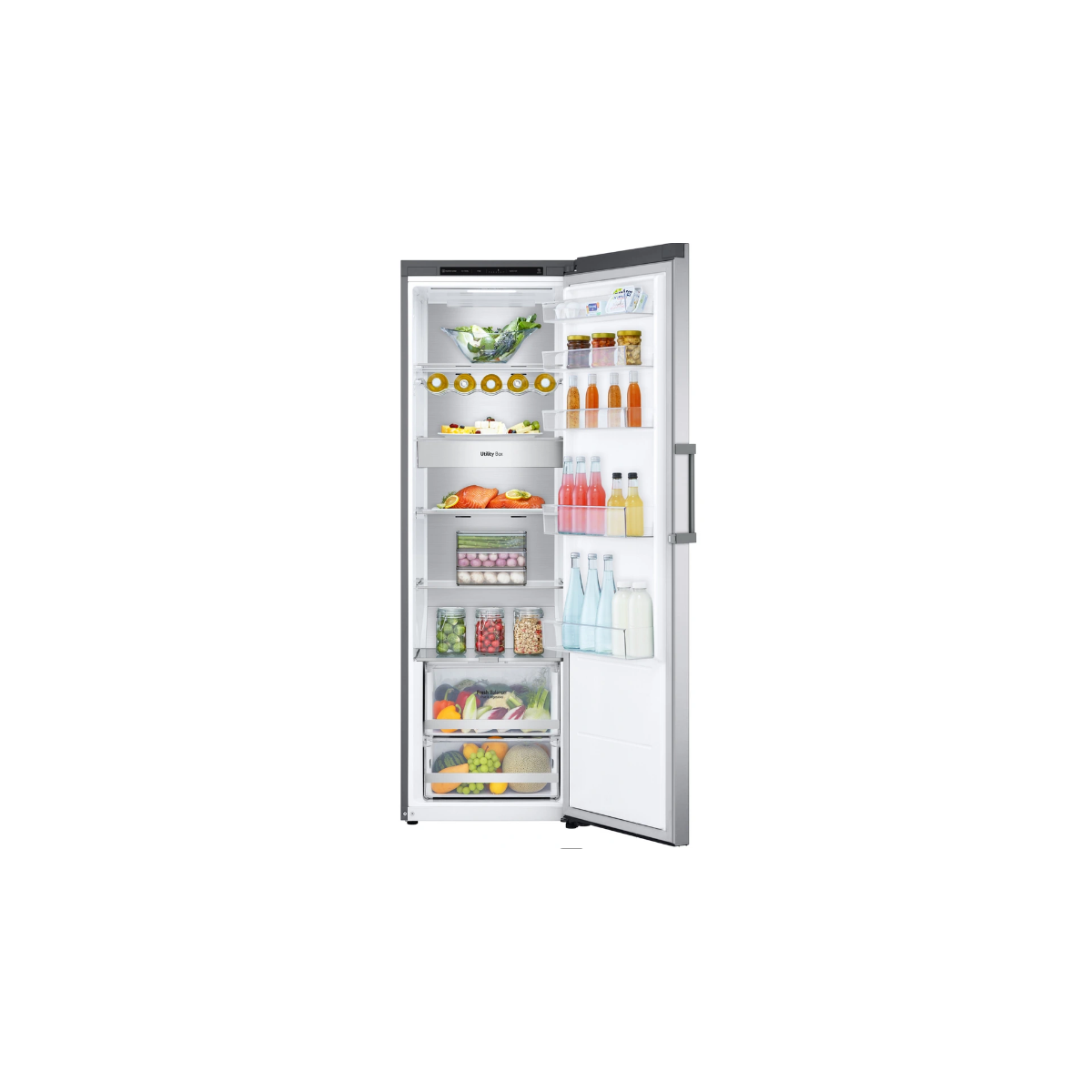 LG - Réfrigérateur 1 porte 386 L inox – froid ventilé (No Frost) – A++/E