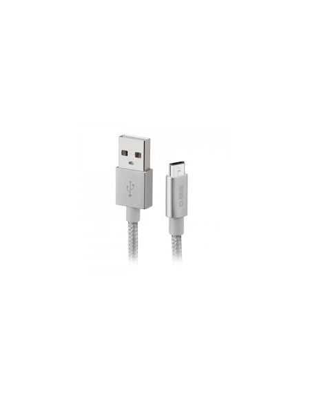 CABLEMICRO USB VERS A TRES 1M GRIS CLAIR (TECABLEMICROSB)