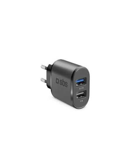 CHARGEUR SECTEUR FAST CHARGE 10W 2 USB A (TETR2USB21AFAST)