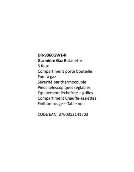 CUIS 5G 90X60 BTE FZ ROUGE