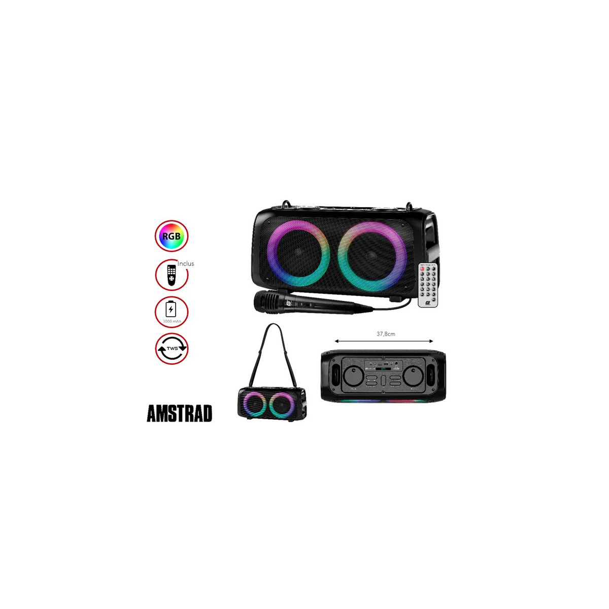 ENCEINT SONO MOBILE 300W BLTH