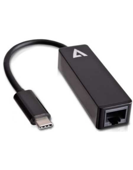 V7 Adaptateur vidéo USB-C mâle vers RJ45 mâle, noir