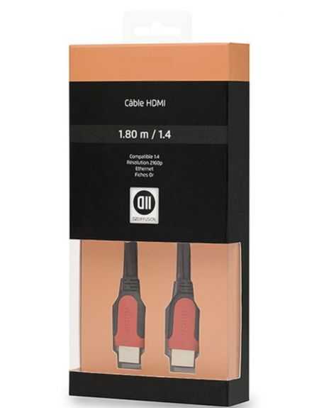 D2 - CABLE HDMI 1.4 M/M 3M Fiches OrD2HDMI300MUBoîte