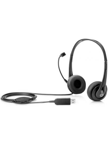 HP Wired USB-A Stereo Headset - Black