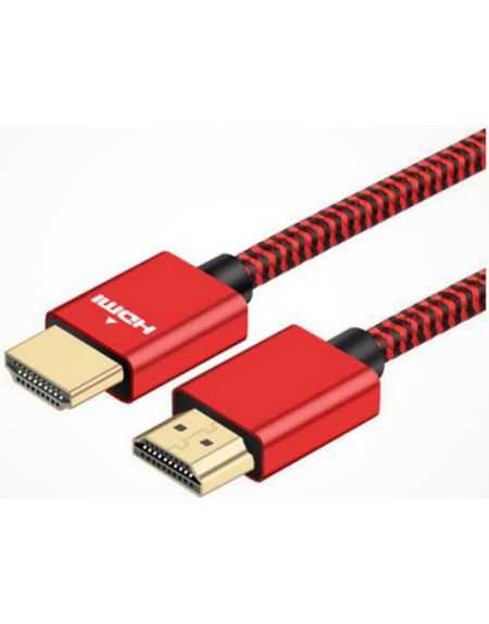 CABLE HDMI 2M 4K ROUGE BROCHA