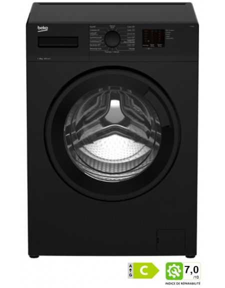 8KG 1200T INDUCTION A+++ / C NOIR (GARANTIE 5ANS)