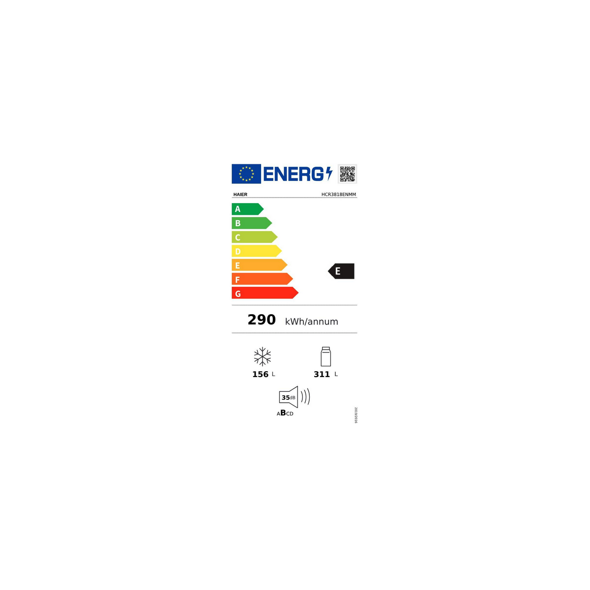 HAIER - 467L NO FROST A++ / E 83Cm  (GARANTIE 5 ANS)