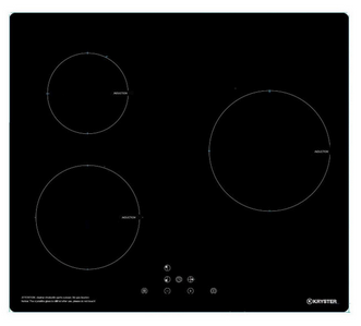 PC 3ZONES IND 60C VERRE NOIR