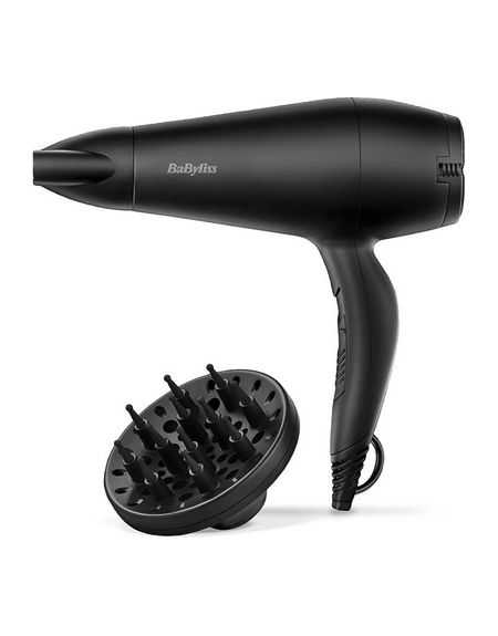 BABYLISS SECHE-CHEVEUX POWER SMOOTH COMPACT2000WAVEC DIFFEUR NOIR MOTEUR DC