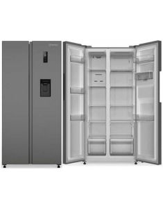 Réfrigérateur américain 444 L dark inox – Total No Frost + Distributeur d’eau – A++/E