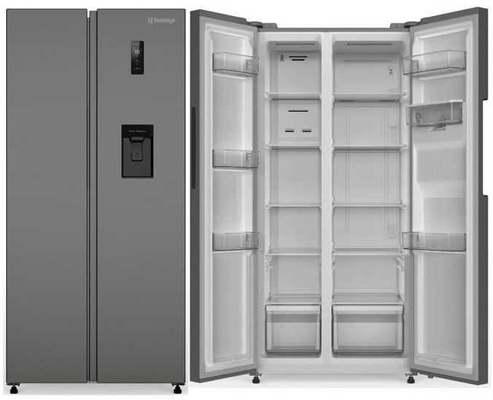 Réfrigérateur américain 444 L dark inox – Total No Frost + Distributeur d’eau – A++/E