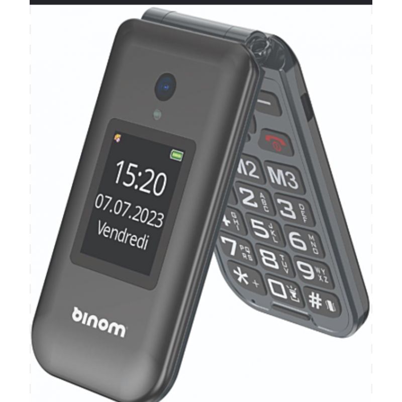Smartphone Binom X3 Clapet Senior 4G Noir