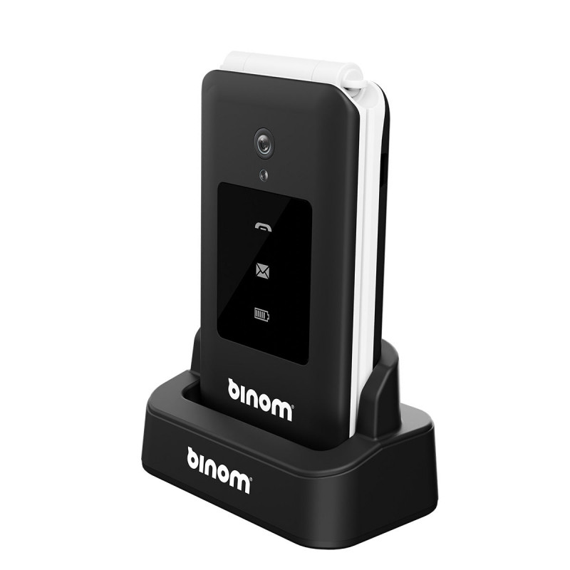 Smartphone Binom X3S Clapet Senior 4G Noir et blanc