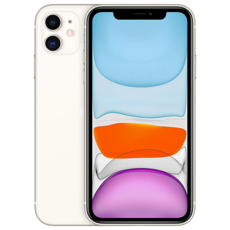 Smartphone iPhone 11 64Go Blanc ReconditionnÃ© Grade AB +AirPods 2 ReconditionnÃ© Bundle