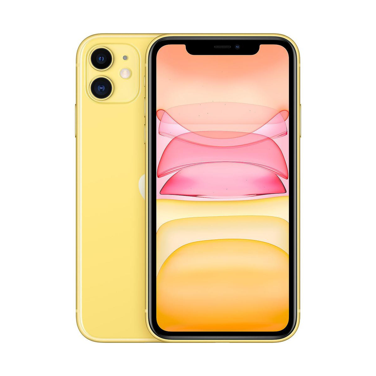 Smartphone iPhone 11 64Go Jaune ReconditionnÃ© Grade AB +AirPods 2 ReconditionnÃ© Bundle