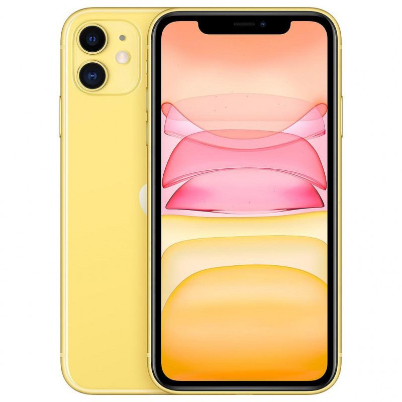 Smartphone iPhone 11 64Go Jaune ReconditionnÃ© Grade AB +AirPods 2 ReconditionnÃ© Bundle
